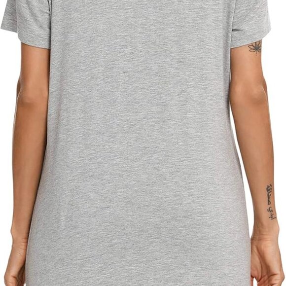 Nightgowns for Women Short/Long Sleeve Sleep Shirt Button Down Night Gowns Mater - Picture 5 of 5